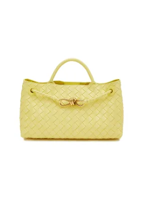 -----------BOTTEGA VENETA  ---- ------------YELLOW ----Small Andiamo Intrecciato Leather Bag --