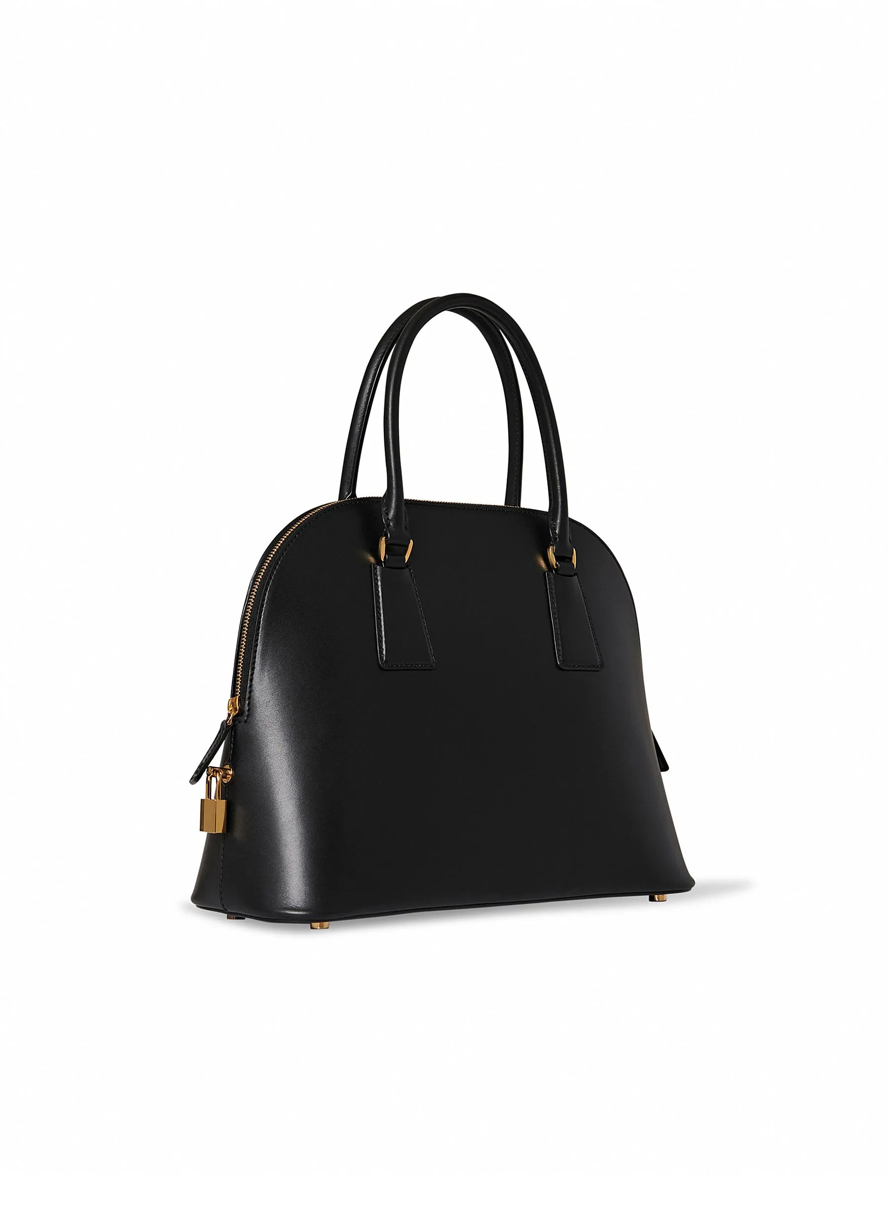 -----------THE ROW ---- ------------BLACK ----Nina Top Handle Leather Bag --