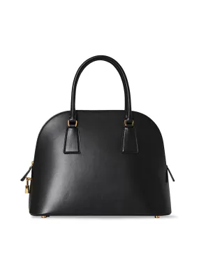 -----------THE ROW ---- ------------BLACK ----Nina Top Handle Leather Bag --