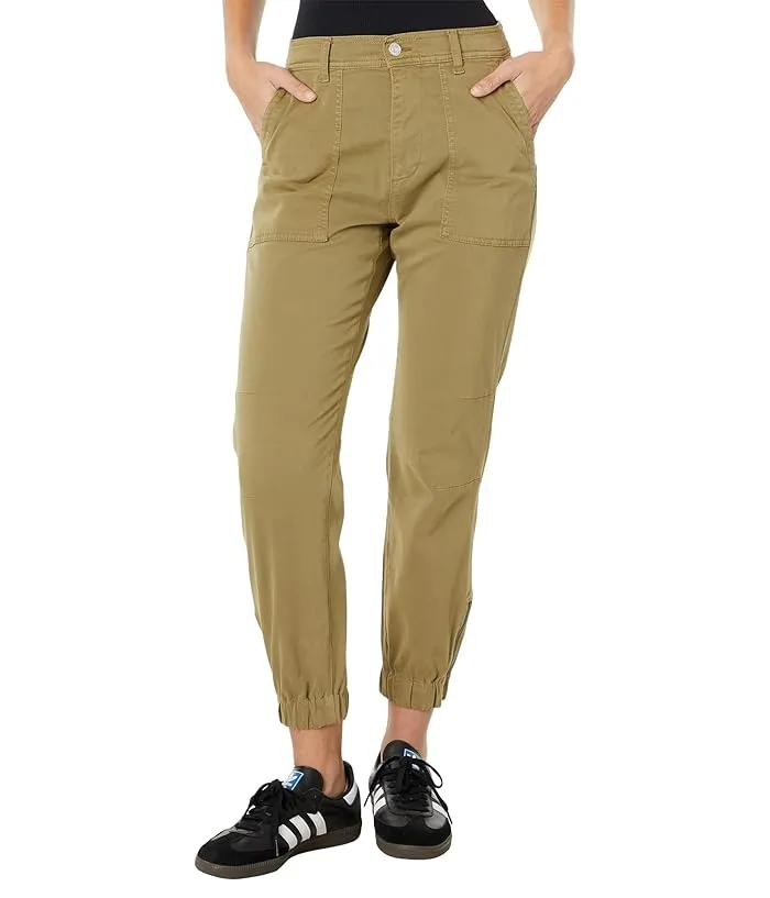 7 For All Mankind Darted Boyfriend Joggers in Army Women's