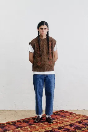 A Kind of Guise Viscas Knit Vest Cacao Tabasco