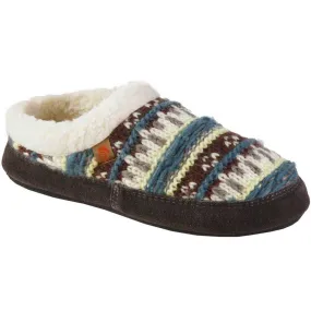 Acorn Fairisle Hoodback Slipper Peacock (Women's)