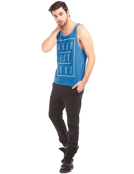 Aeropostale Heathered Logo Print Tank