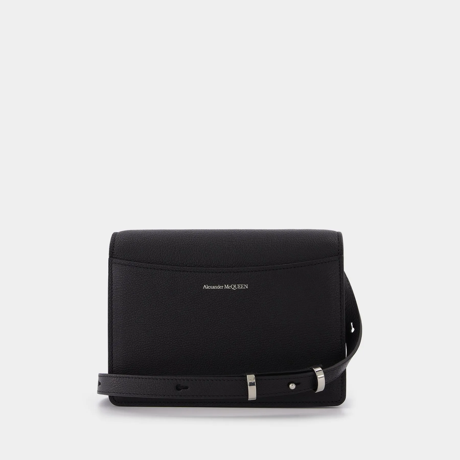 Alexander McQueen  Four Ring Bag in Black Leather