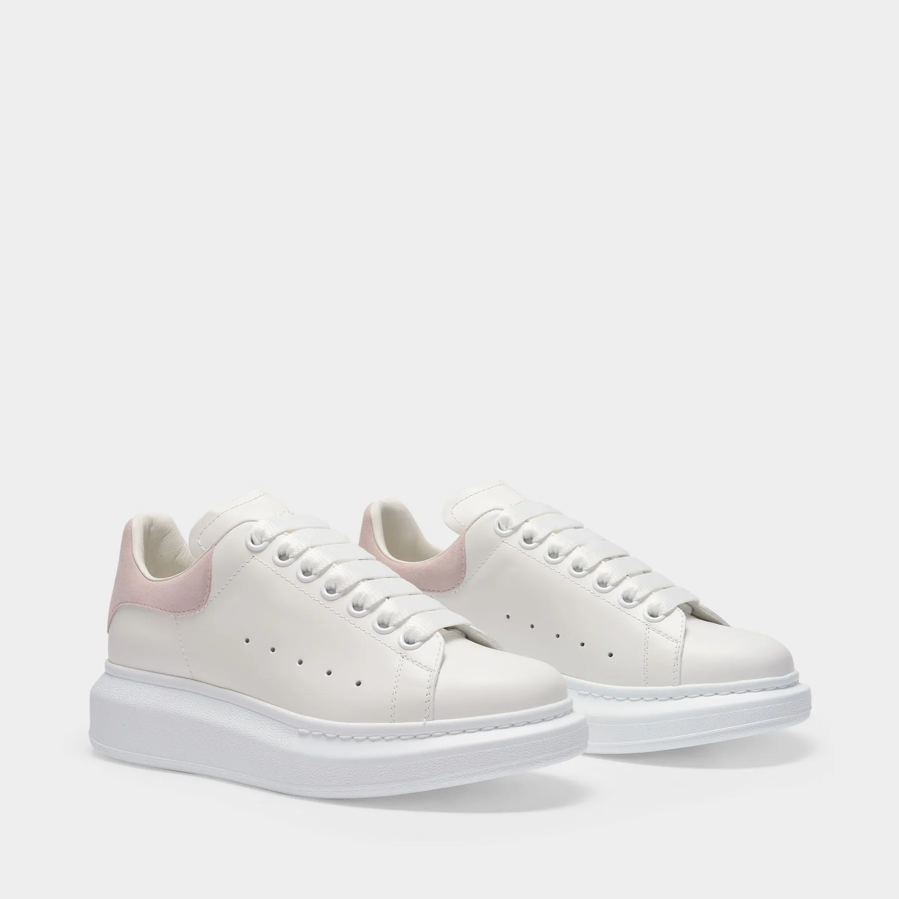 Alexander McQueen  Oversized Sneakers - Alexander Mcqueen - White/Patchouli - Leather