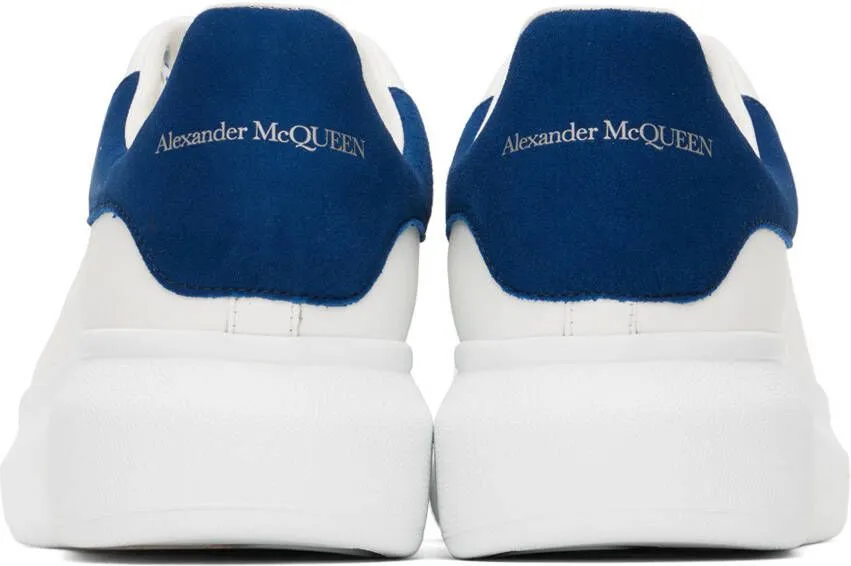 Alexander McQueen White & Blue Oversized Sneakers