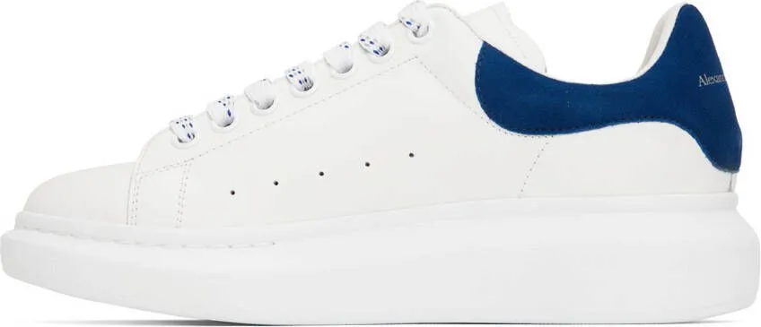 Alexander McQueen White & Blue Oversized Sneakers