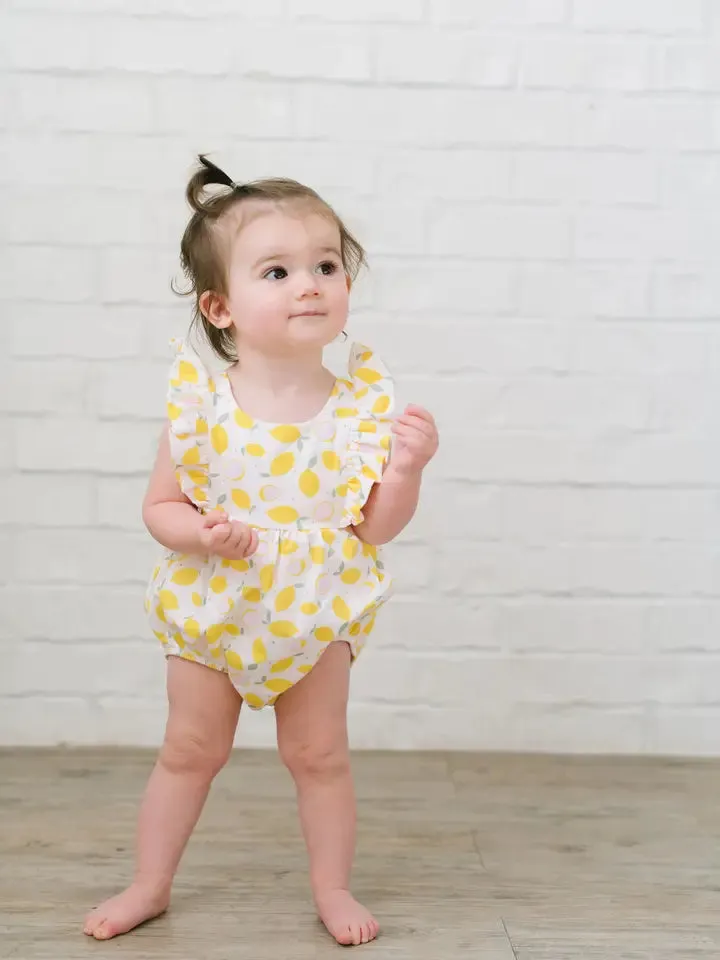 Amelia Romper - Lemon Drop