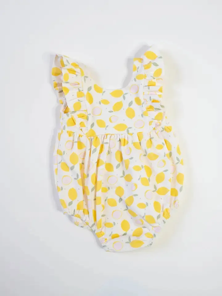 Amelia Romper - Lemon Drop