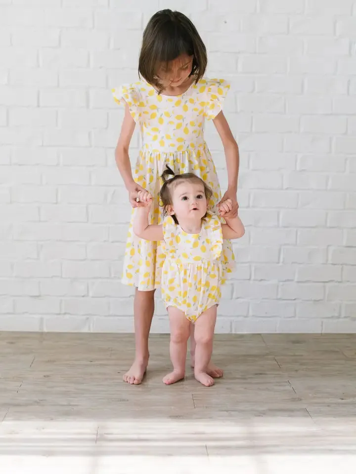 Amelia Romper - Lemon Drop