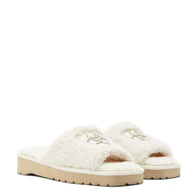 Ariat Women's Cozy Slide Slipper, Fuzzy Cream