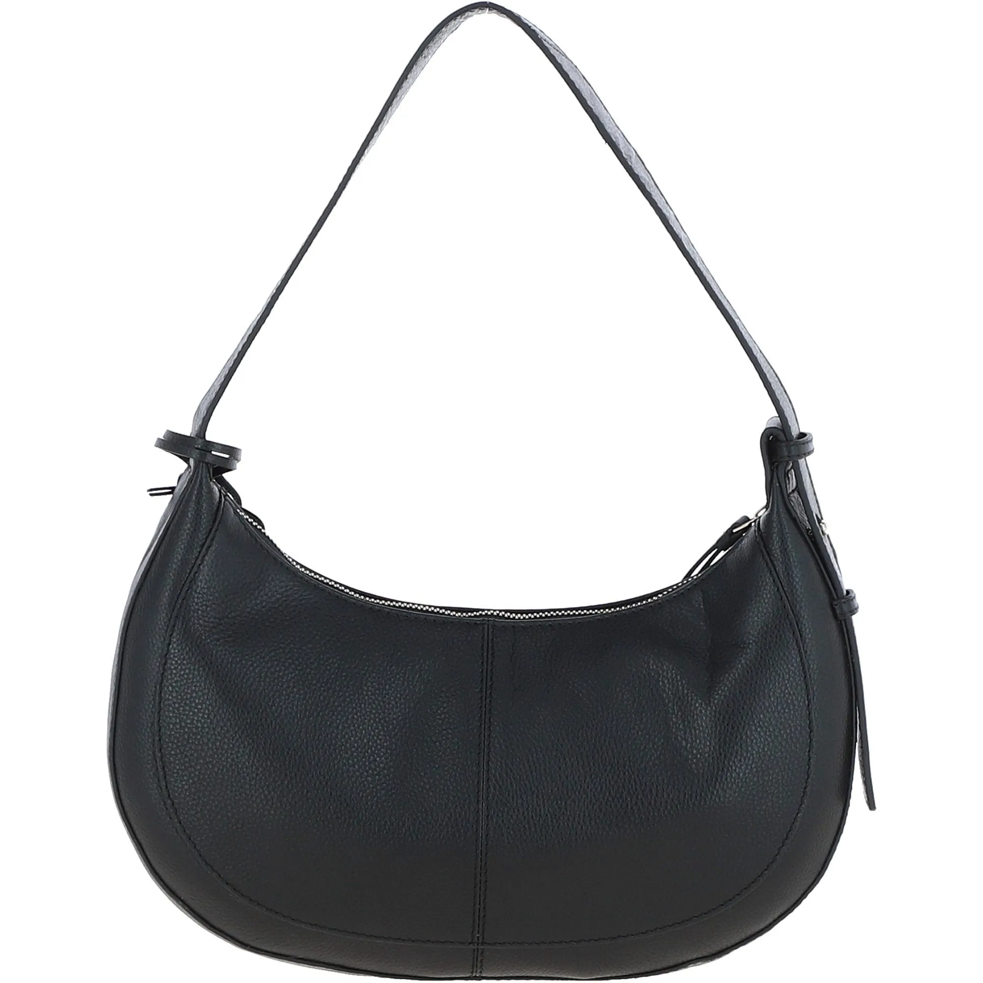 Ashwood Women's Curved Leather Shoulder Bag Black: 64192