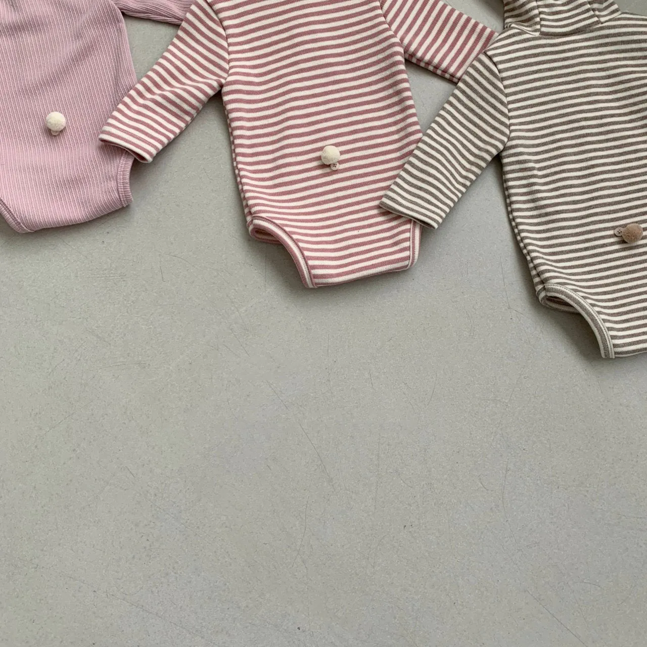 Baby BH Striped Bear Romper (3-18m) - Beige