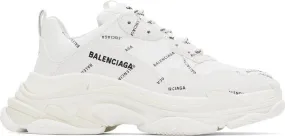 Balenciaga White Triple S Sneakers