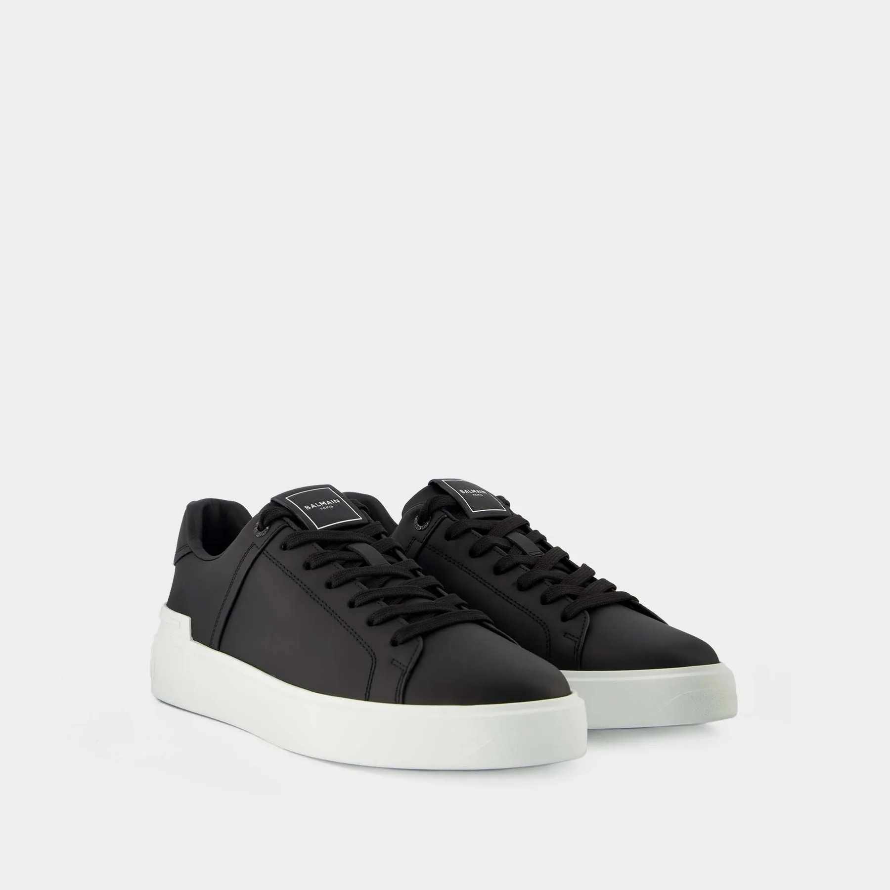 Balmain  B Court Sneakers - Balmain - Black/White - Leather