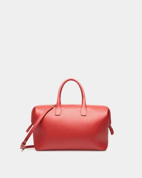 Belle Top Handle Bag In Candy Red Leather