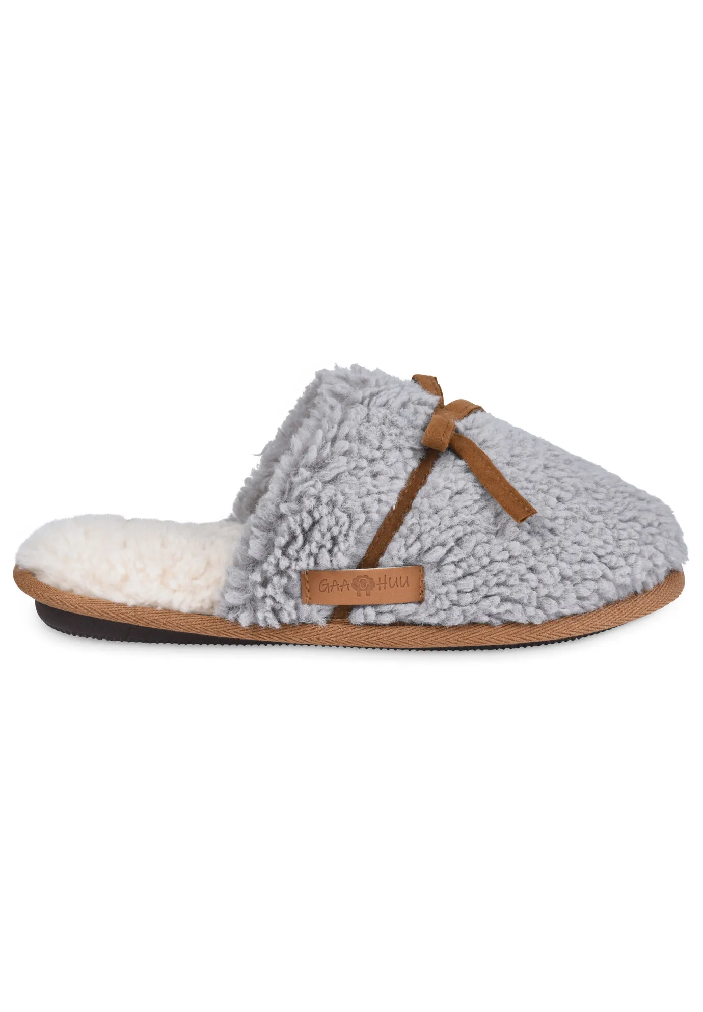 Berber Faux Suede Tie Scuff Slipper