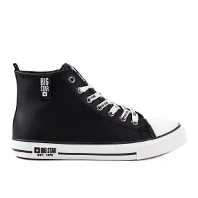 Black high-top men's sneakers Big star KK174346