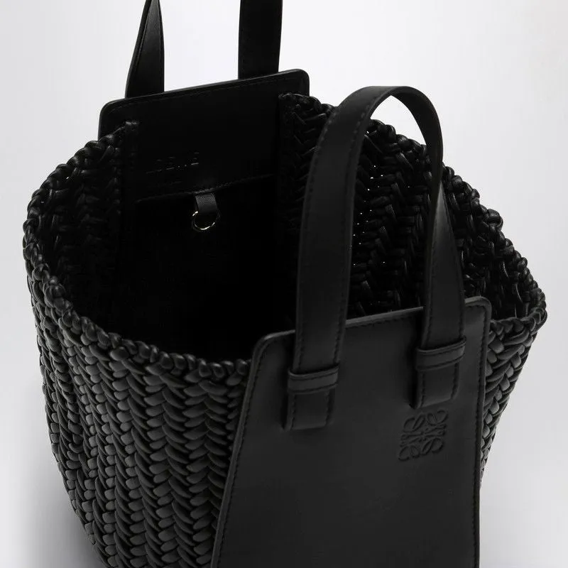 BLACK LEATHER HAMMOCK BAG