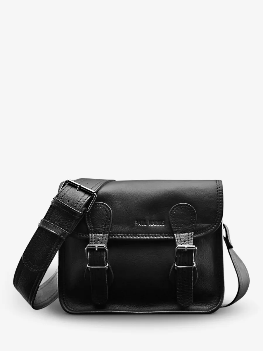 Black Leather Shoulder Bag - LaSacoche S Black | PAUL MARIUS