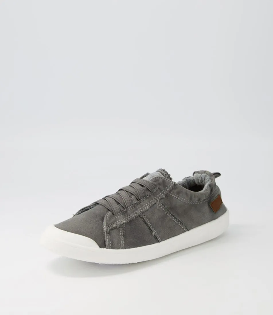 BLOWFISH Vex Steel Grey Canvas Sneakers