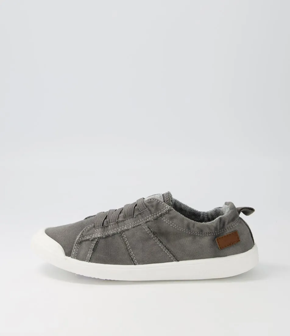 BLOWFISH Vex Steel Grey Canvas Sneakers