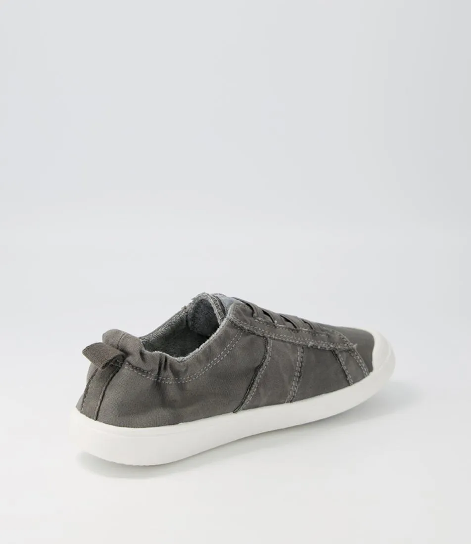 BLOWFISH Vex Steel Grey Canvas Sneakers