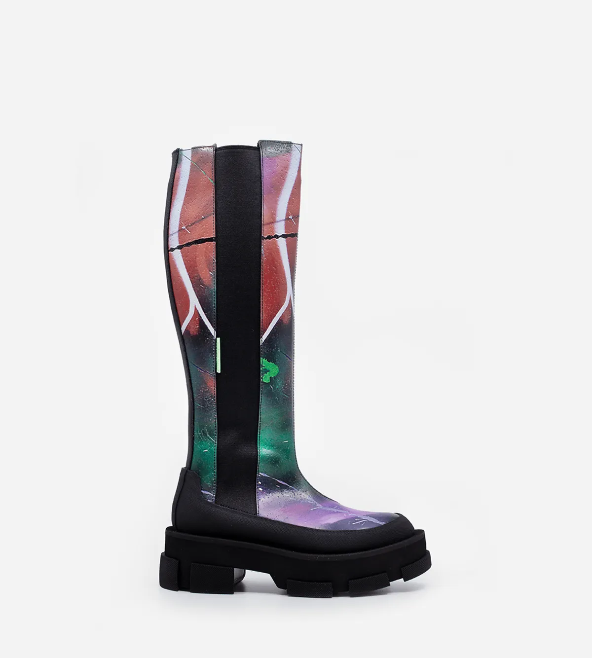 Both Graffiti Print Gao Platform Boot - Graffiti Print/Black