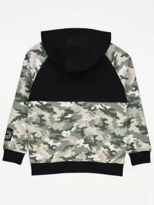 Camouflage Colour Block Zip Hoodie and Joggers Tracksuit | Kids | George at ASDA