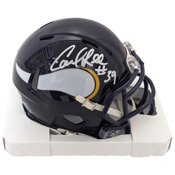 Carl Lee Autographed Minnesota Vikings Throwback Speed Mini Helmet