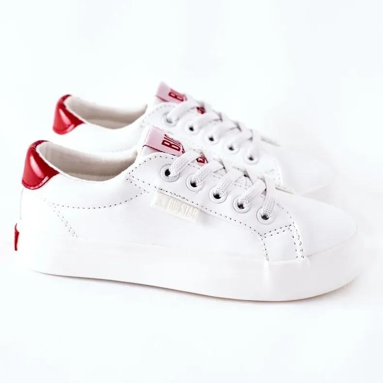 Children's Leather Sneakers Big Star DD374134 White