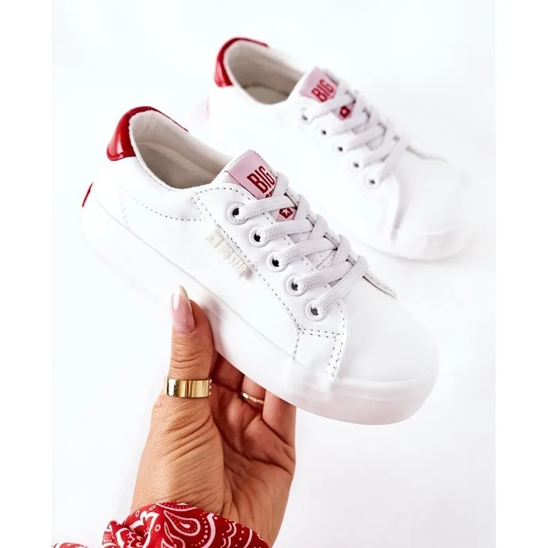 Children's Leather Sneakers Big Star DD374134 White