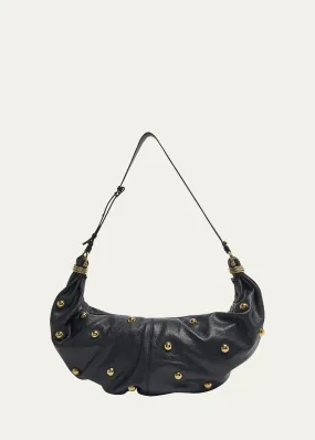 Chloe Bracelet Mini Studded Shoulder Bag in Grained Calfskin