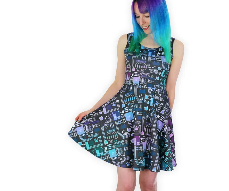 Circatboard Dress (Cat Circuitboard Dress) | Cakes with Faces