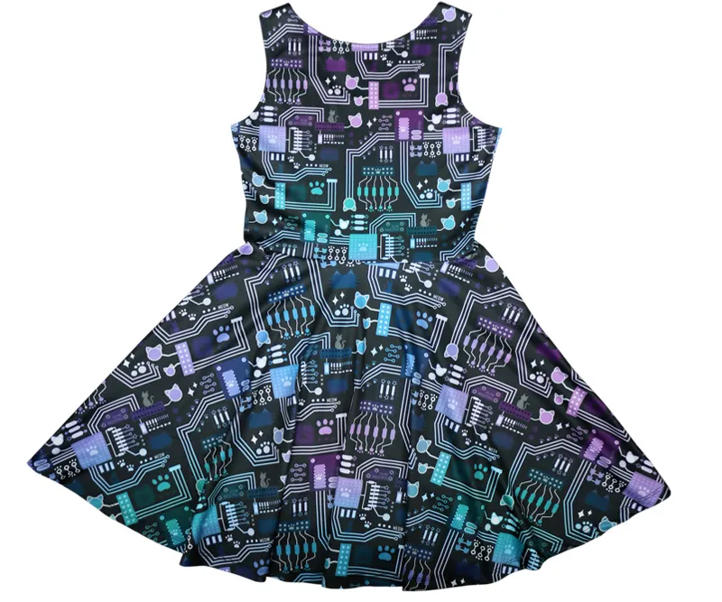 Circatboard Dress (Cat Circuitboard Dress) | Cakes with Faces