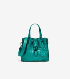 Cole Haan Women's Woven Leather Small Bucket Bag