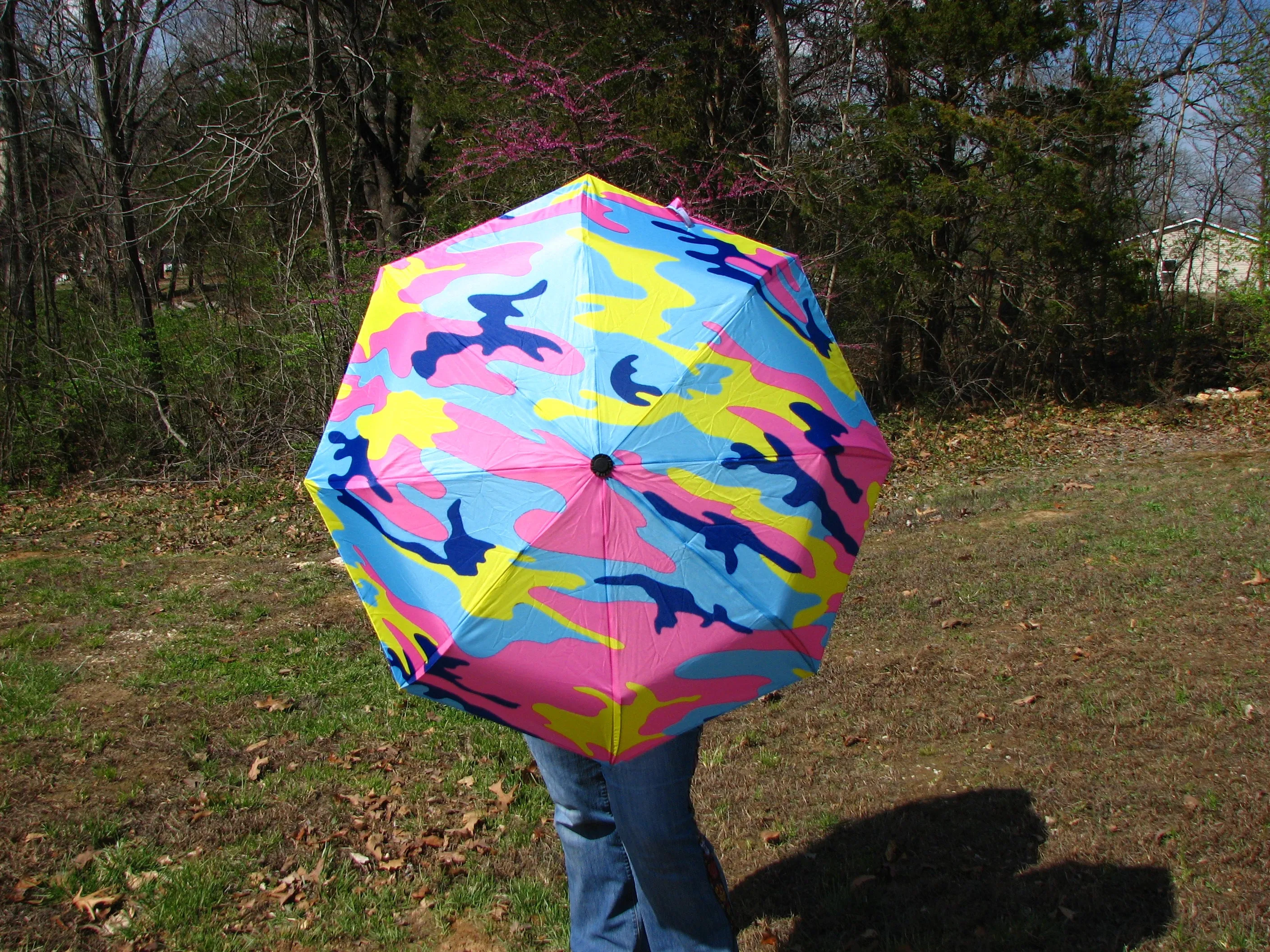 Colorful Camo Automatic Foldable Umbrella