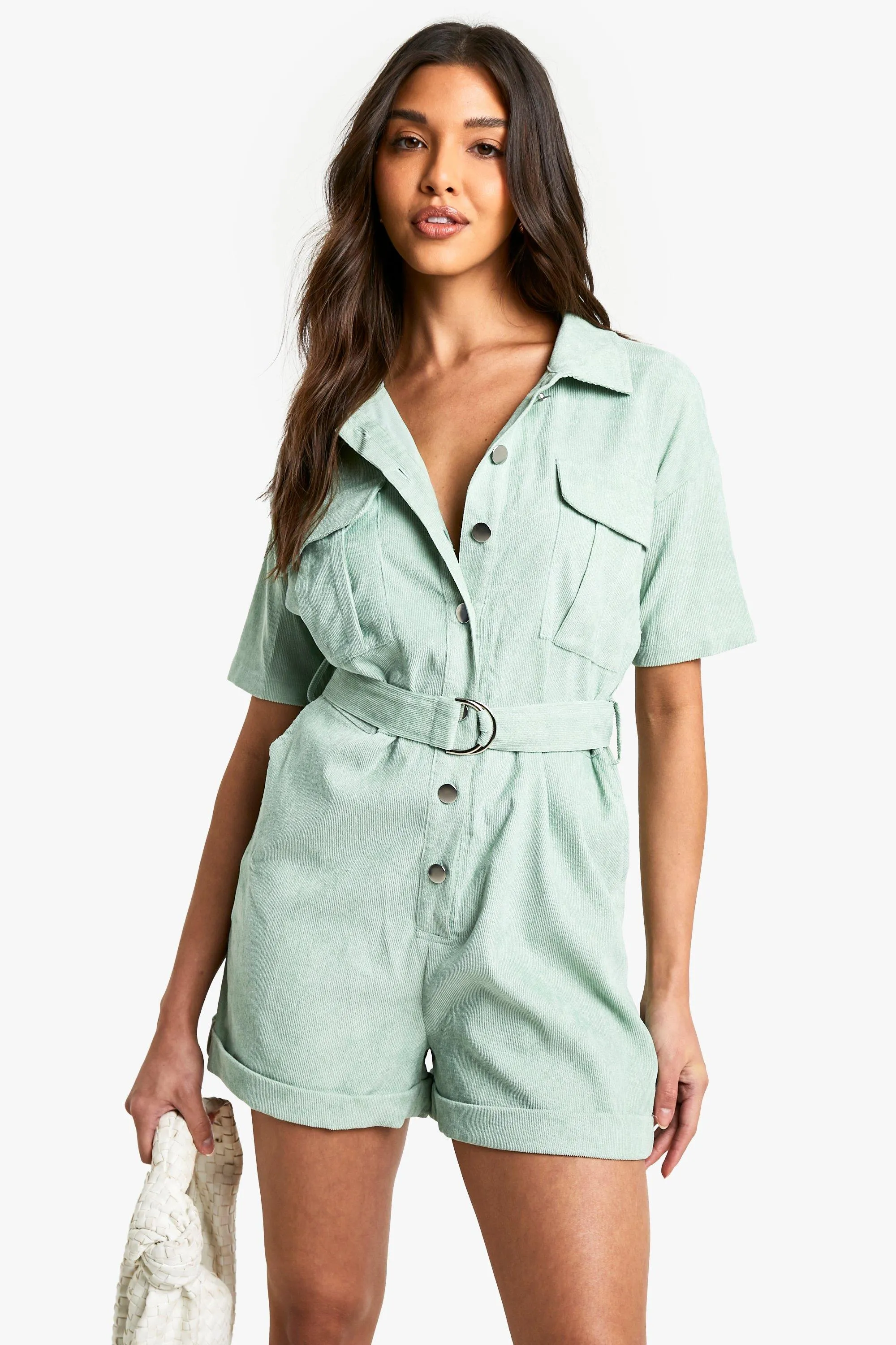 Cord Utility Romper