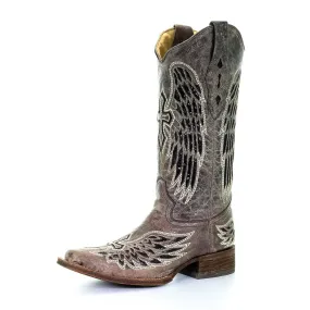 Corral Brown & Black Wing & Cross Ladies' Boot