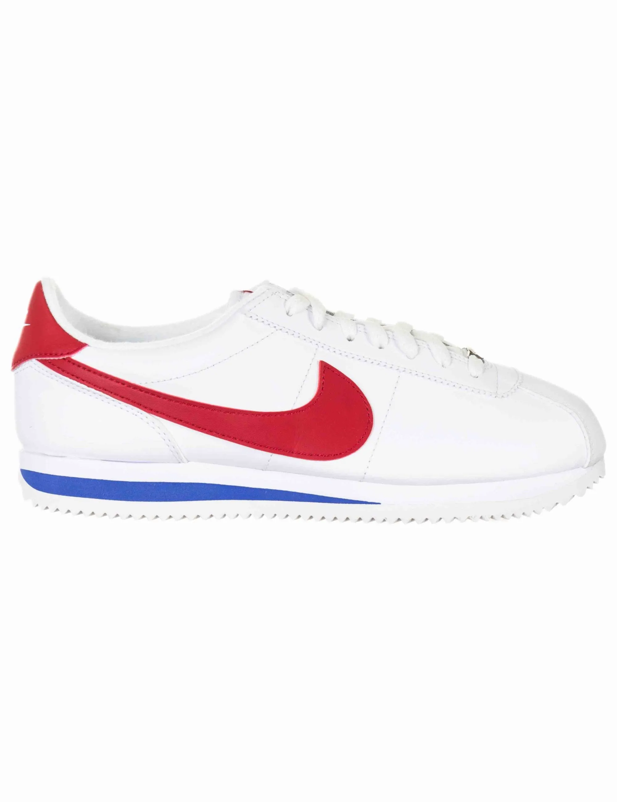 Cortez Basic Leather Trainers - White/Volt Red