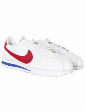 Cortez Basic Leather Trainers - White/Volt Red