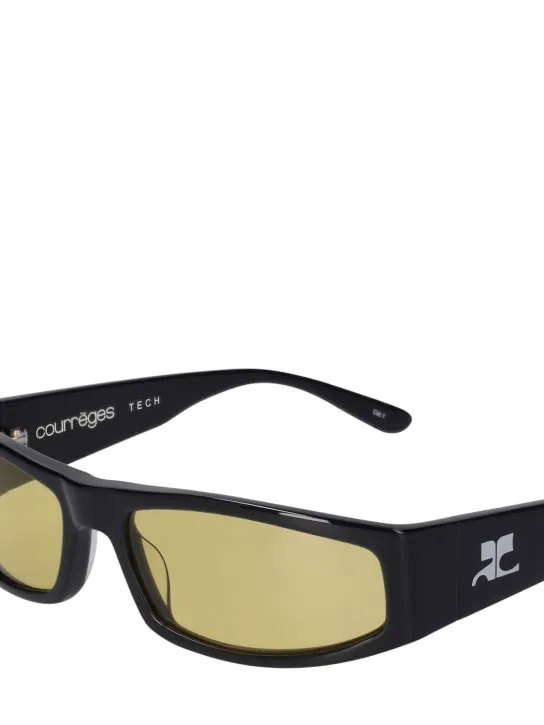 Courreges   Techno squared acetate sunglasses 