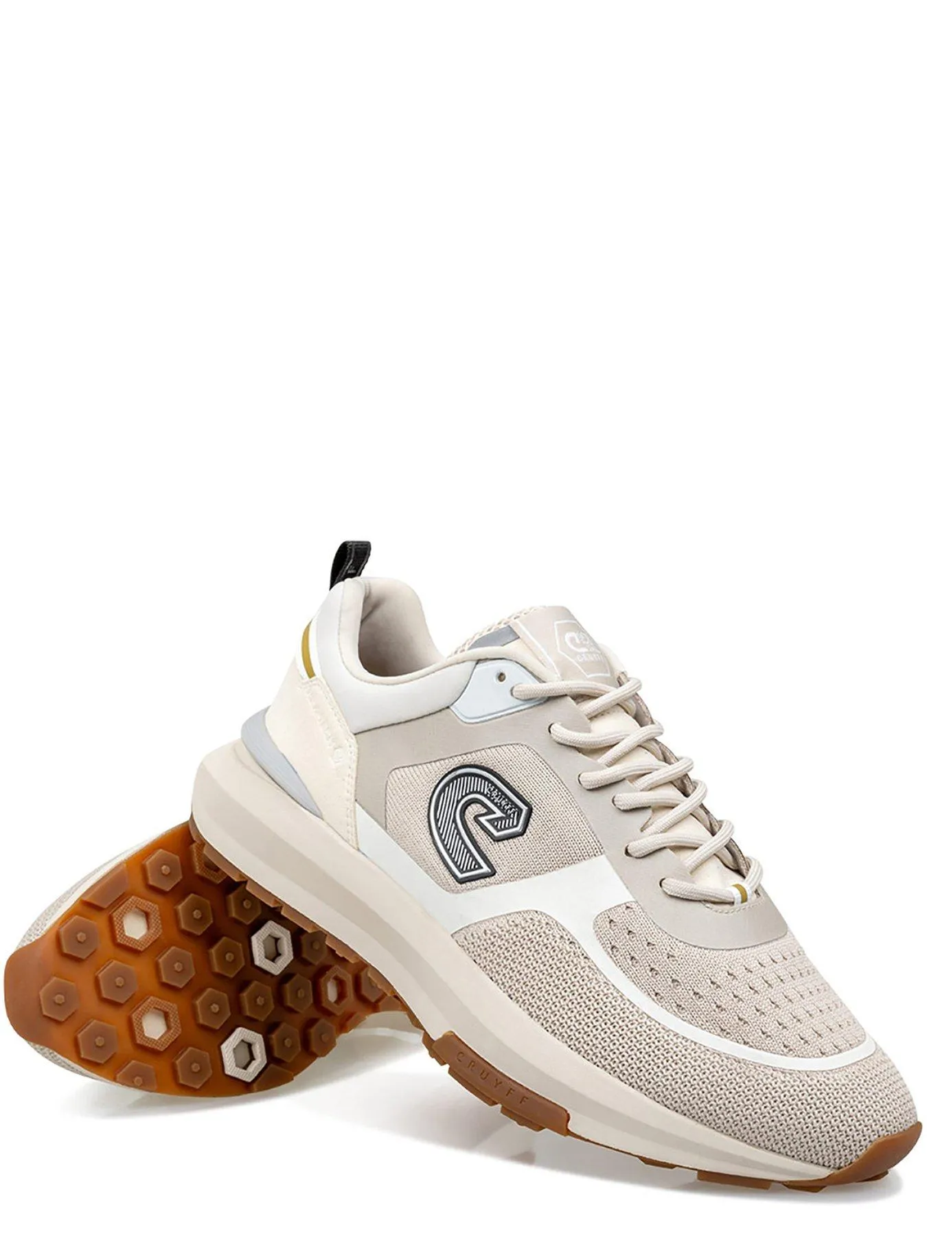 CRUYFF Fuzeknit Premium Knit Trainers - Cream