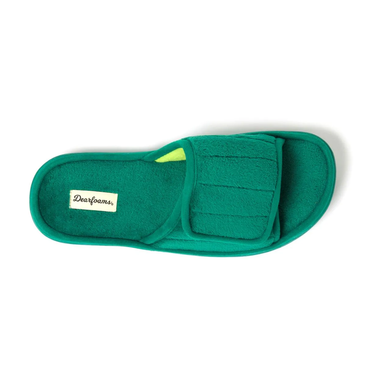      Dearfoams Men's Adjustable Indoor/Outdoor Terry Slide Slipper     