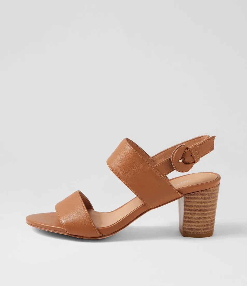 DIANA FERRARI Coasis Dark Tan Natural Leather Sandals