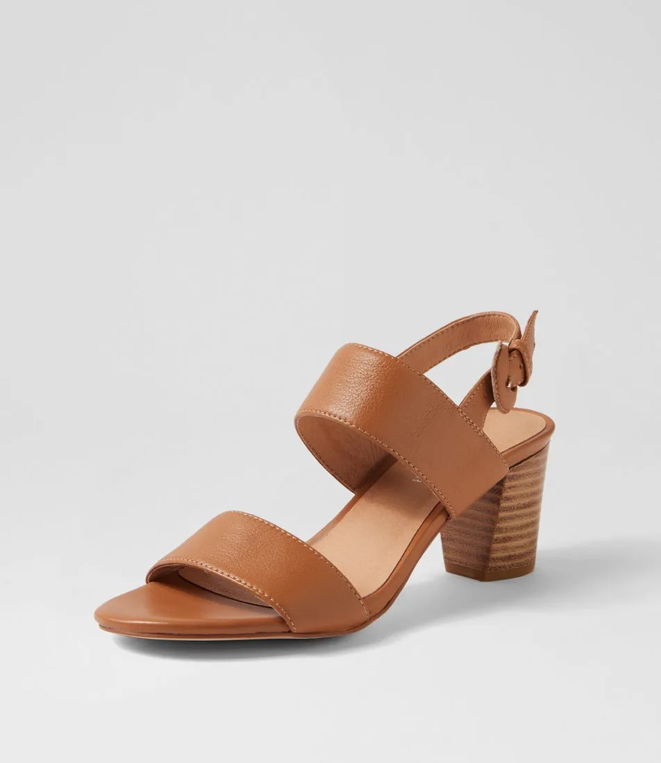 DIANA FERRARI Coasis Dark Tan Natural Leather Sandals