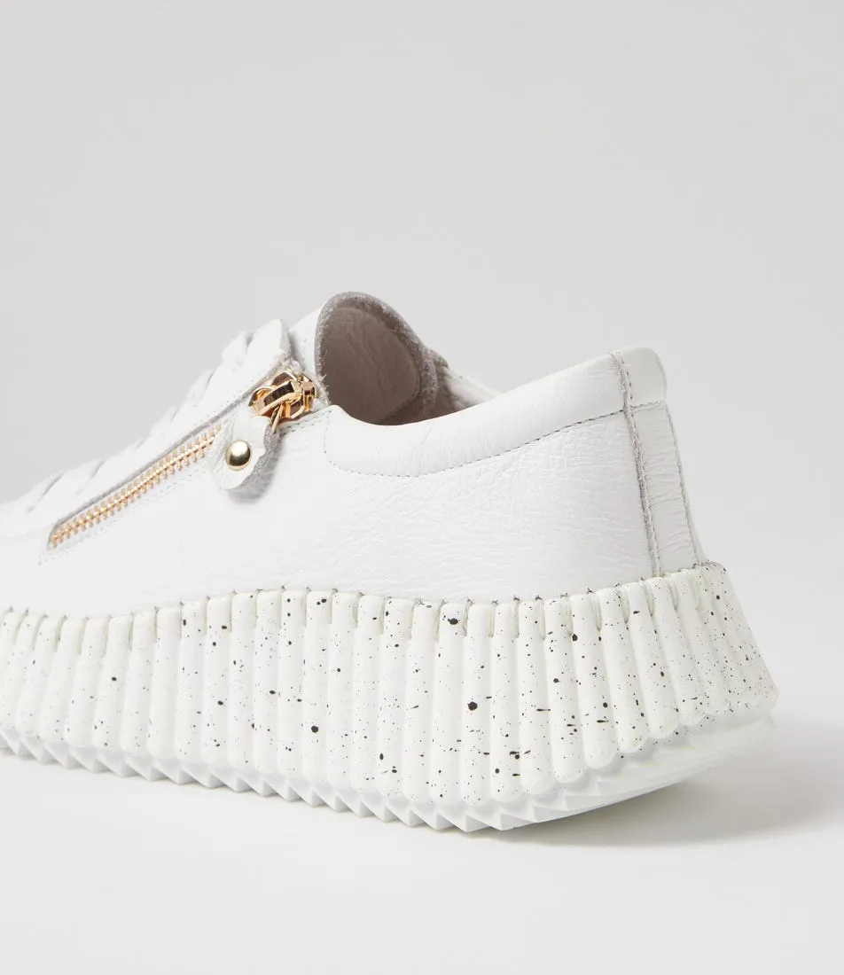 DJANGO & JULIETTE Candiey White Leather Sneakers