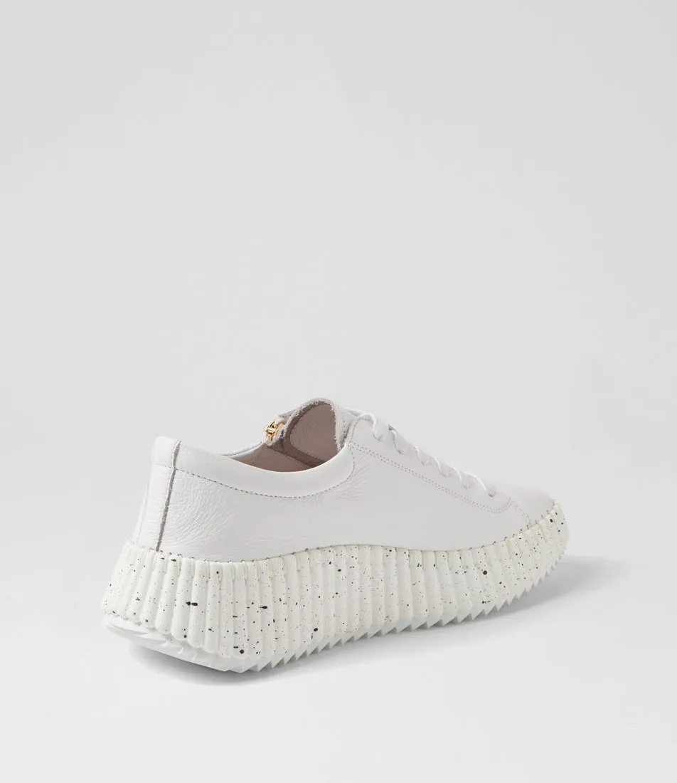 DJANGO & JULIETTE Candiey White Leather Sneakers