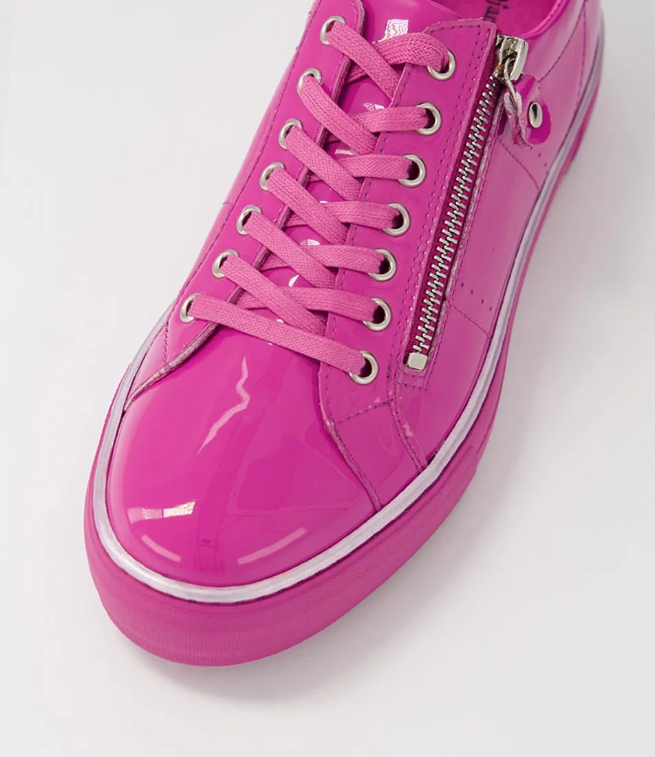 DJANGO & JULIETTE Froggy Fuchsia Patent Leather Sneakers