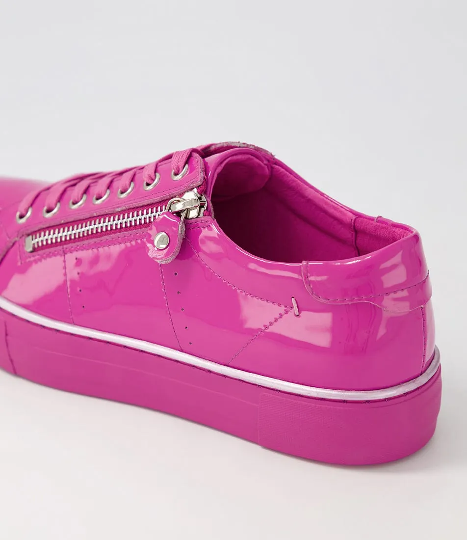 DJANGO & JULIETTE Froggy Fuchsia Patent Leather Sneakers